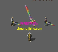 彩色复古武器素材